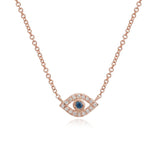 Mini Gold Diamond Open Evil Eye Necklace