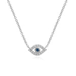 Mini Gold Diamond Open Evil Eye Necklace