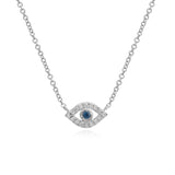 Mini Gold Diamond Open Evil Eye Necklace