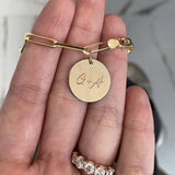 Personalized Gold Disc Charm