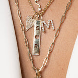 Cutout Personalized Diamonds Plate Charm