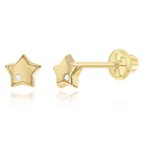 Baby Gold Star Diamond Earring