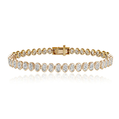 Oval Diamond Bezel Tennis Bracelet