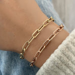 Rounded Paperclip Chain Bracelet