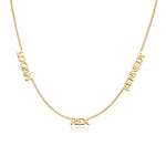 Multiple Cutout Gold Names Necklace