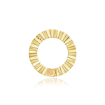 Circle Fluted Openable Gold Clasp