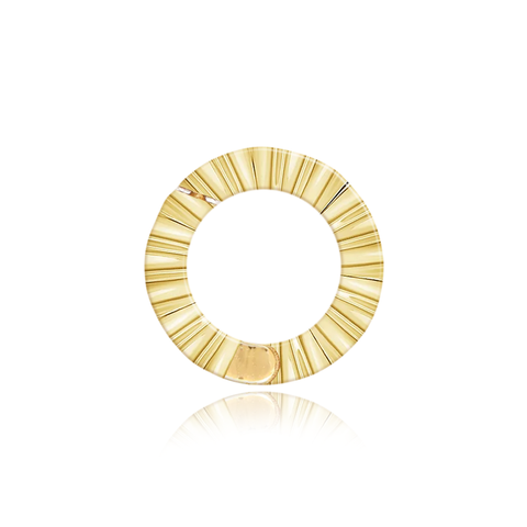 Circle Fluted Openable Gold Clasp