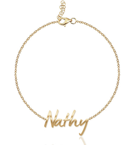 Cutout Gold Name Bracelet