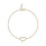 Cutout Pave Heart Bracelet