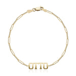 Cutout Name Paperclip Bracelet