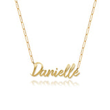 Cutout Name Paperclip Necklace