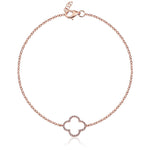 Cutout Pave Clover Bracelet