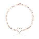 Cutout Pave Heart Bracelet