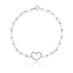 Cutout Pave Heart Bracelet