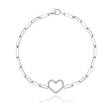 Cutout Pave Heart Bracelet