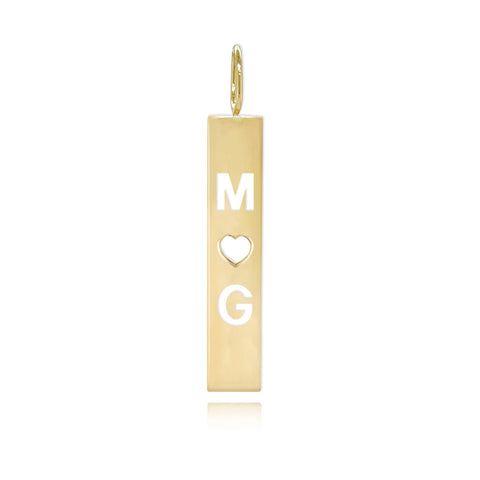 Cutout Personalized Plate Charm