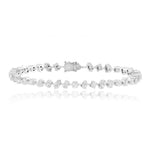 Diagonal Multi Shape Diamond Tennis Bracelet