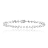 Diagonal Multi Shape Diamond Tennis Bracelet