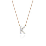 Large Diamond Initial Necklace