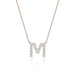 Large Diamond Initial Necklace