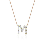 Large Diamond Initial Necklace