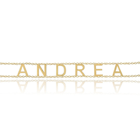 Double Chain Gold Name Bracelet