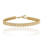 Golden Rectangle Spaced Pave Bracelet