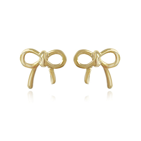 Gold Bow Earrings