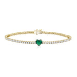 Tennis Bracelet with Solitaire Gemstone