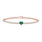 Tennis Bracelet with Solitaire Gemstone