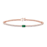 Tennis Bracelet with Small Solitaire Gemstone