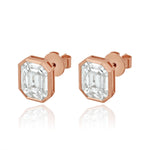 Emerald Illusion Bezel Studs