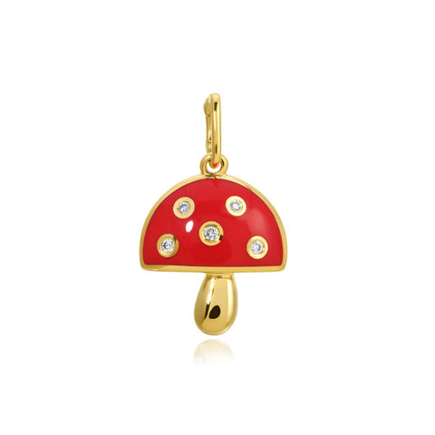 Enamel Mushroom Charm