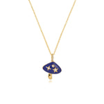 Enamel Mushroom Diamond Necklace