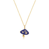 Enamel Mushroom Diamond Necklace