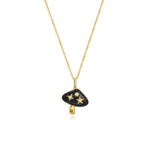 Enamel Mushroom Diamond Necklace