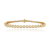 Pear Diamond Golden Bracelet