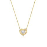 Fluted Bezel Diamond Necklace