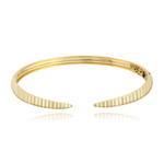 Fluted Claw Gold Bangle