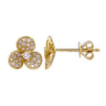 Pave Flower Studs