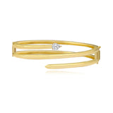 Wrap Gold Diamond Bangle