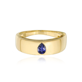 Golden Thick Gemstone Ring