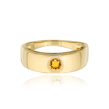 Golden Thick Gemstone Ring