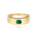 Golden Thick Gemstone Ring