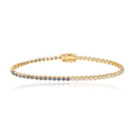 Half & Half Gemstone and Diamond Tennis Bracelet