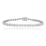 Diamond Bezel Heart Tennis Bracelet