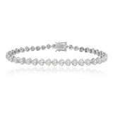 Diamond Bezel Heart Tennis Bracelet