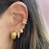 Golden Open Hoop Earrings