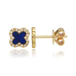 Clover Diamond Stud Earrings