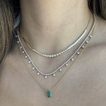 Solitaire Emerald Pear Necklace